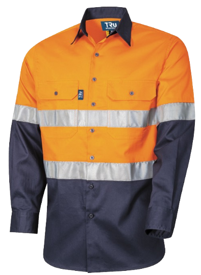 Lightweight Vented L/S Hi-Vis Drill Shirt with 3M™ Tape